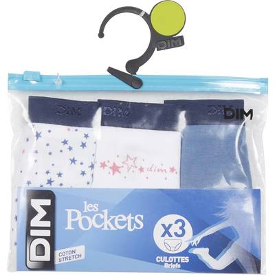 Dim Slip Pocket Coton x3, Taille 2 ans