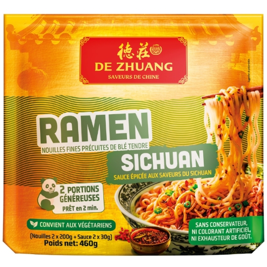 Ramen Précuites Sauce Epicée aux Saveur du Sichuan DE ZHUANG