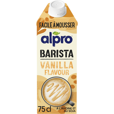Boisson Végétale Barista Avoine et Soja Saveur Vanille ALPRO - briquede 750ml