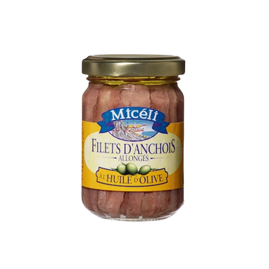 Filet d'anchois allongés à l'huile d'olive MICELI, 150g