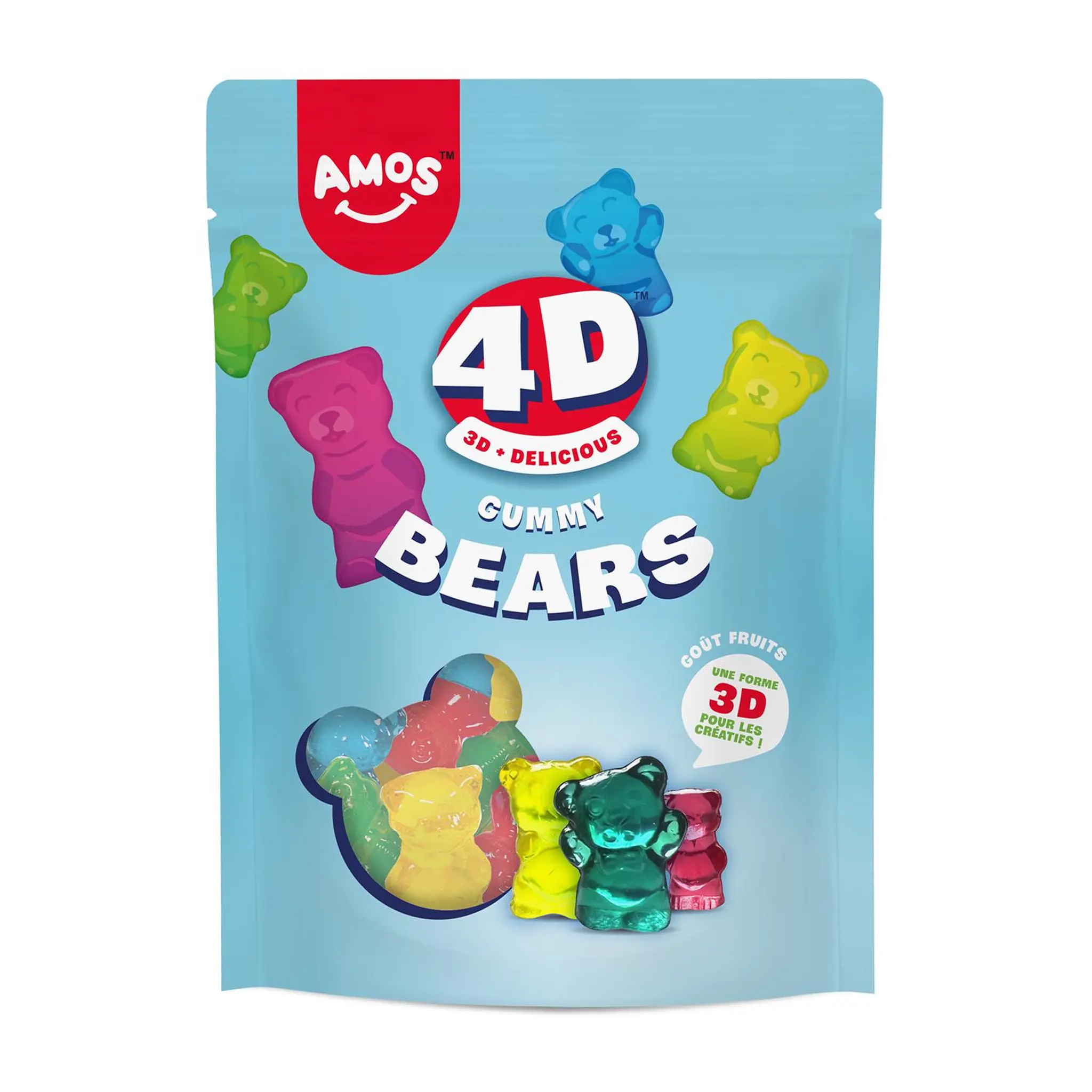 AMOS Bonbons gélifiés ours goût fruits
