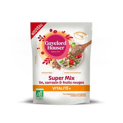 Gayelord Hauser Mélange Super Mix Vitalité - Lin sarrasin et fruits rouges bio, 200g