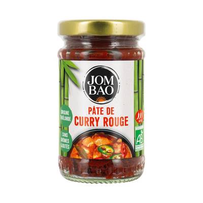 Jom Bao Pâte de Curry Rouge moyen Bio, 120g