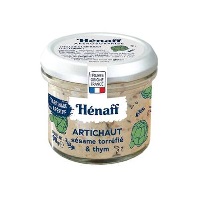Henaff Tartinade apéritif artichaut sésame torréfié et thym en bocal, 90g