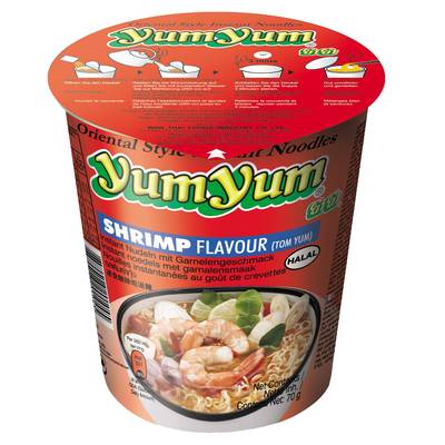 Yum Yum Nouilles Instantanées Saveur Crevette en cup, 70g
