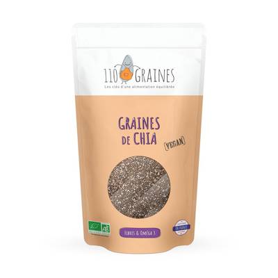 110 Graines Graines de Chia Bio - Superaliments, 350g