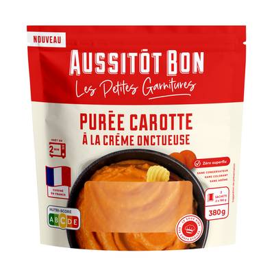 Aussitôt Bon Purée de Carotte à la Crème, 380g