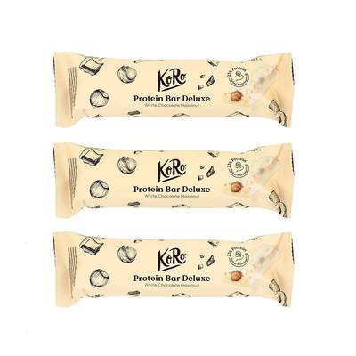 Koro Barre protéinée Deluxe noisettes - chocolat blanc, Lot de 3x55g
