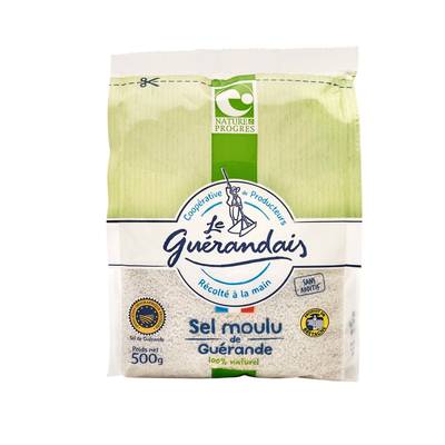 Le Guérandais Sel moulu de Guérande IGP Nature et Progrès, 500g