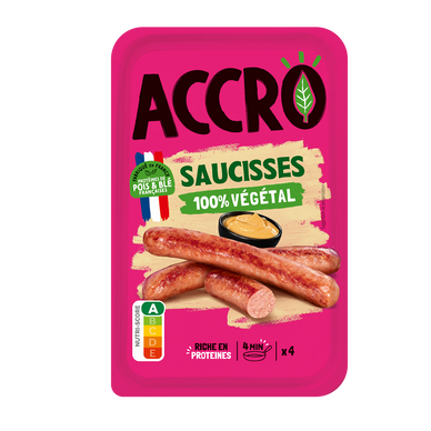 Saucisses 100% végétal frais ACCRO 200g