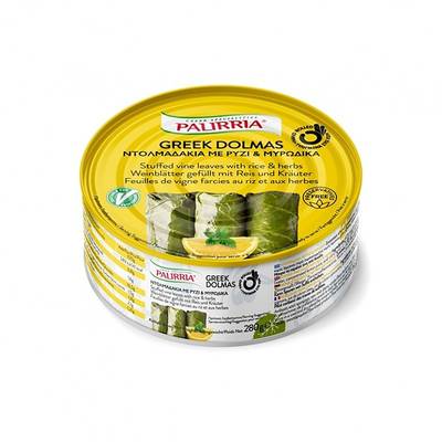 Palirria Feuilles de vigne farcies au riz en conserve, 280g
