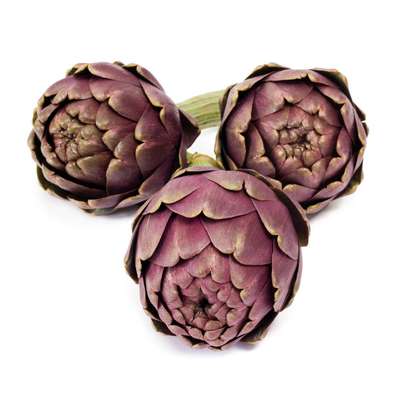 Lot de 3 artichauts violet BIO du Finistère nord - direct producteur (petit calibre), France
