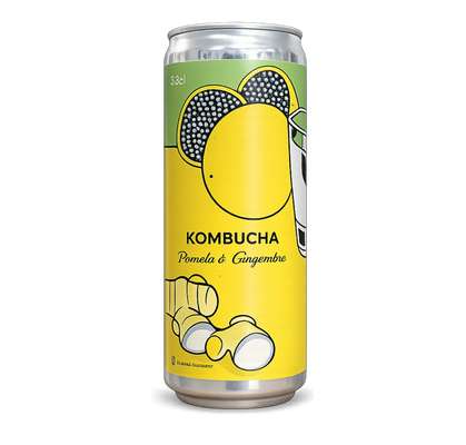 Kombucha saveur pomelo et gingembre BIO, Archipel (Can 33 cl)