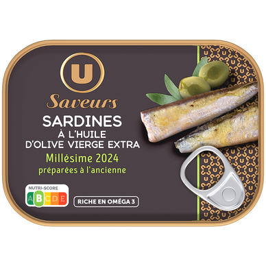 Sardines millésimées à l'huile d'olive vierge extra , 115g
