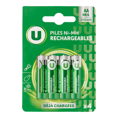 Pile rechargeable U HR6 2350mAh x4
