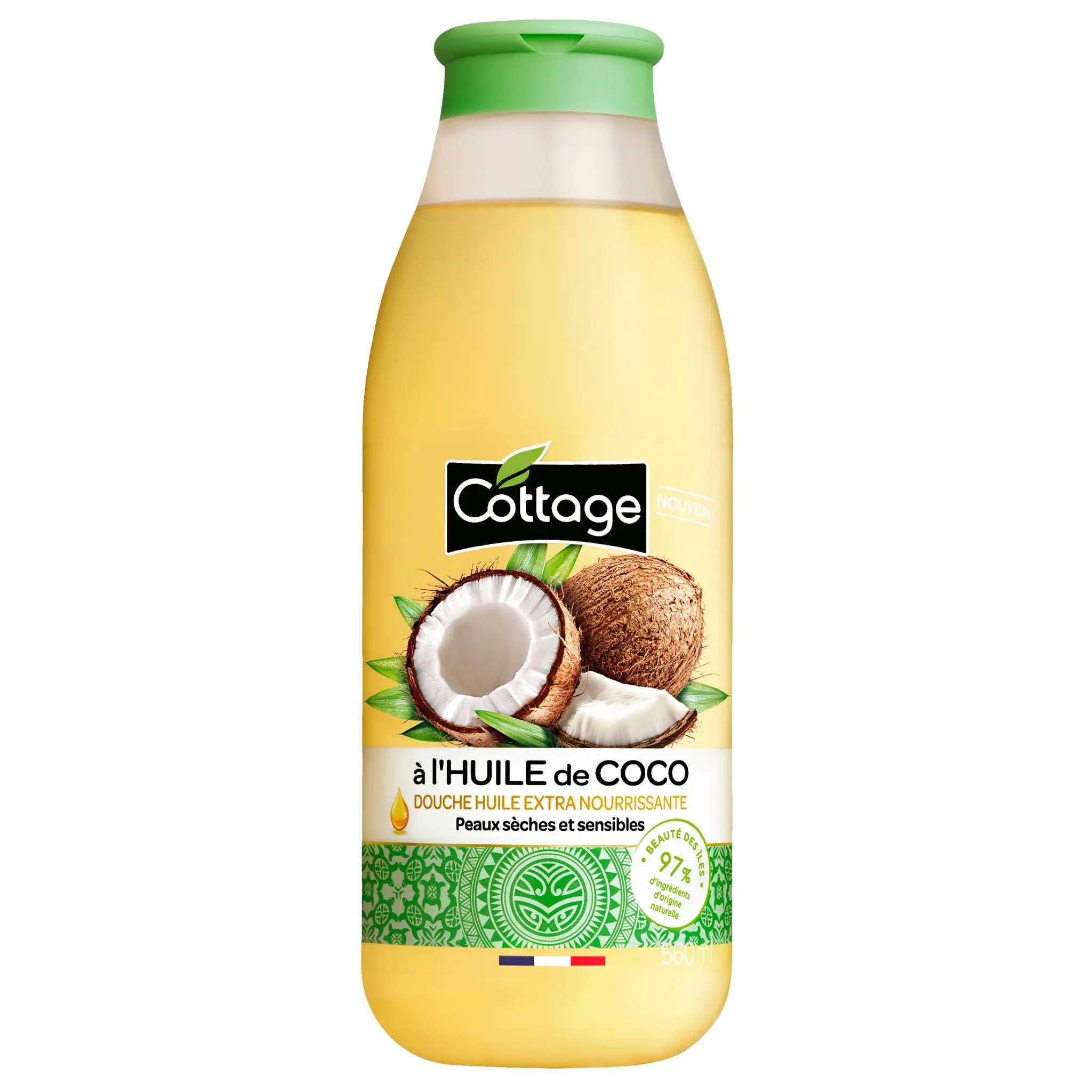 COTTAGE Douche huile extra nourrissante à l'huile de coco