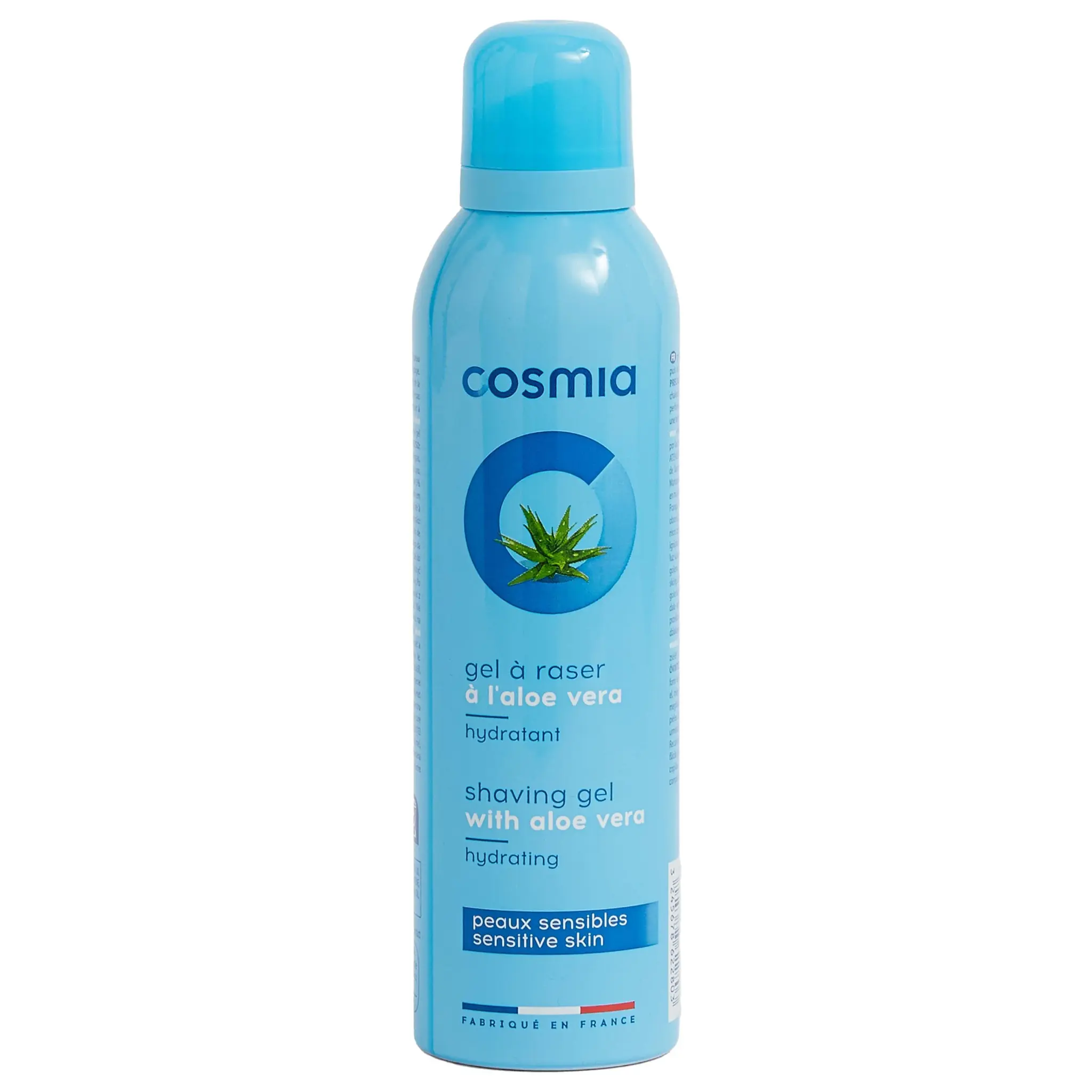 COSMIA Gel à raser hydratant à l'aloé vera pour peaux sensibles