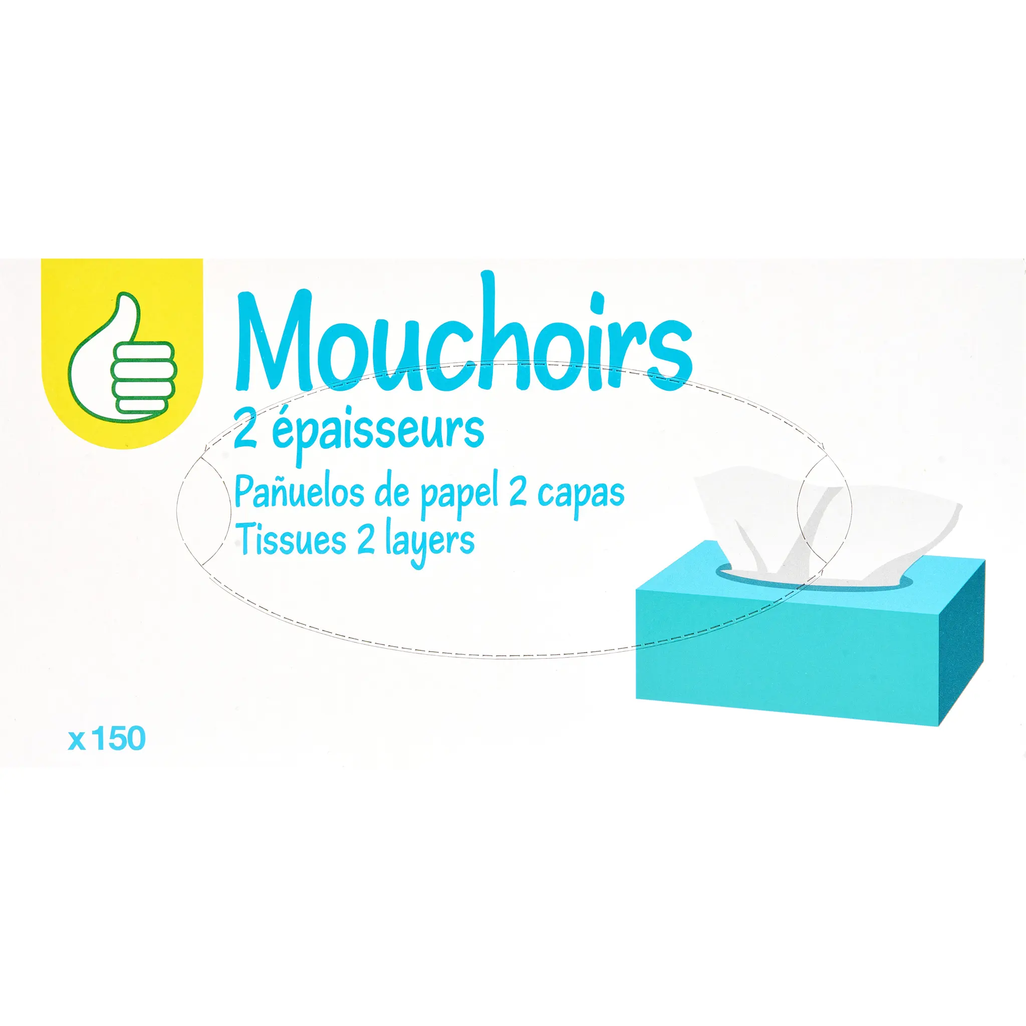 POUCE Boite de mouchoirs 2 épaisseurs