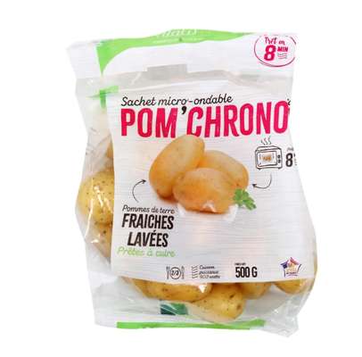 Pommes de terre fraiches lavées pour cuisson au micro-onde (500 g), France