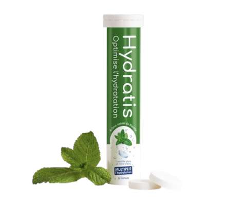 Pastilles d'électrolytes saveur menthe, Hydratis (20 pastilles)