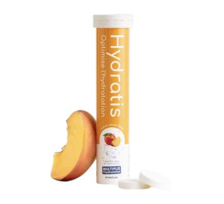 Pastilles d'électrolytes saveur pêche, Hydratis (20 pastilles)