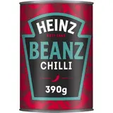 Heinz Haricots blancs cuisinés à la sauce tomate et à la sauce pimentée - Baked beans tomato and chilli en conserve, 390g