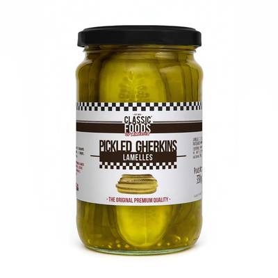 Classic Foods of America Cornichons en lamelles aigre-doux, 330g