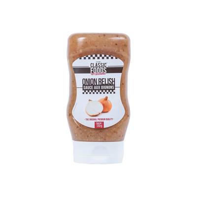 Classic Foods of America Sauce aux oignons en flacon souple Squeeze Top Down, 330g