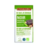 Ethiquable - Commerce Equitable Chocolat Noir Pistache Noisettes Bio en tablette, 100g