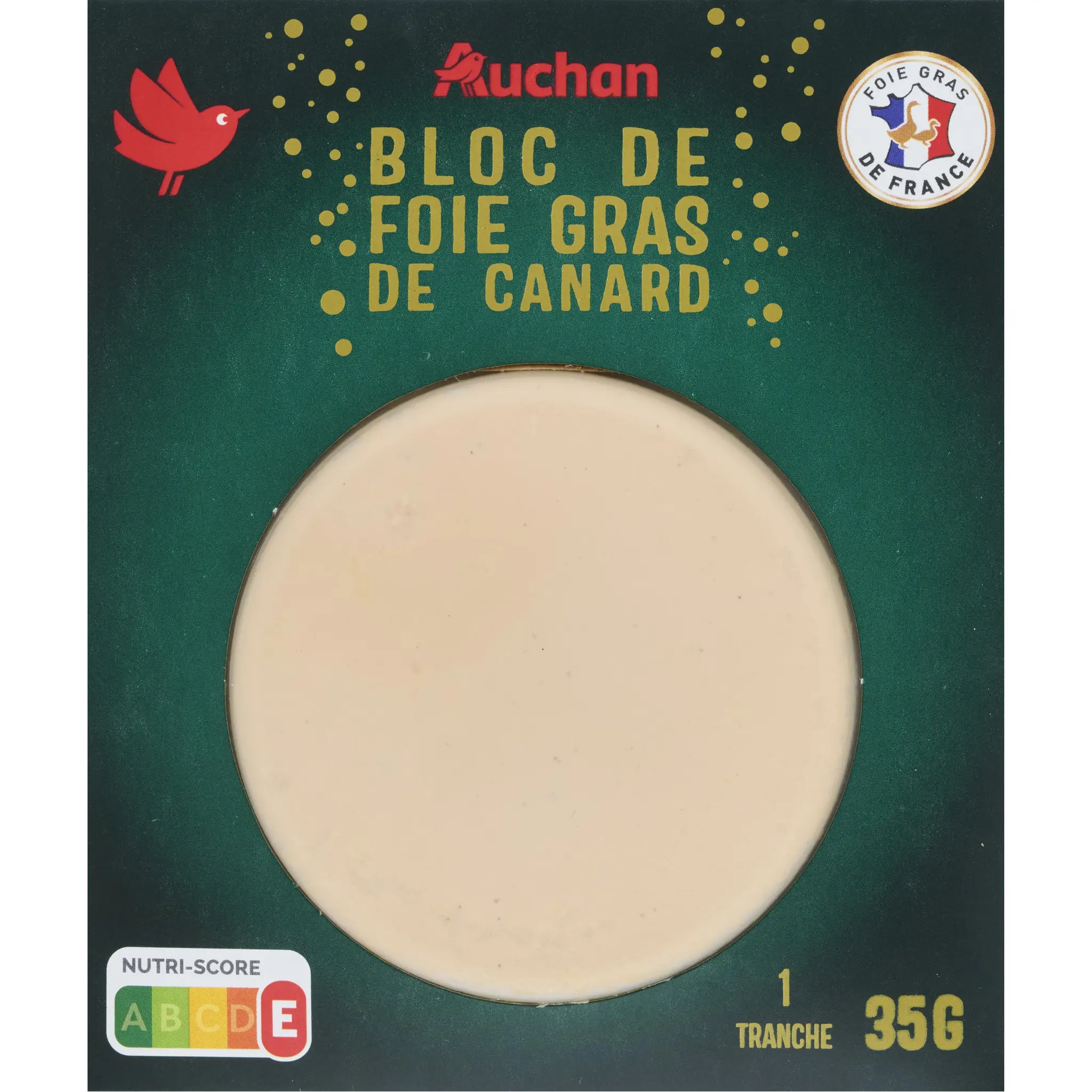AUCHAN Bloc foie gras de canard france
