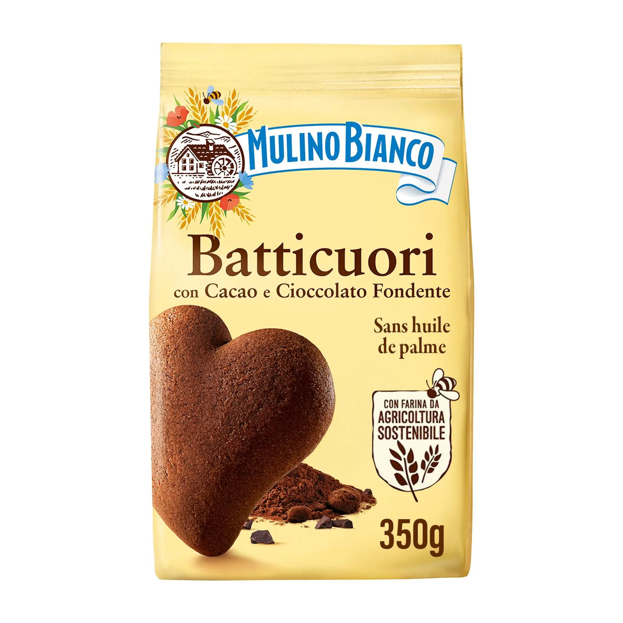 MULINO BIANCO Biscuits sablés au cacao et chocolat noir