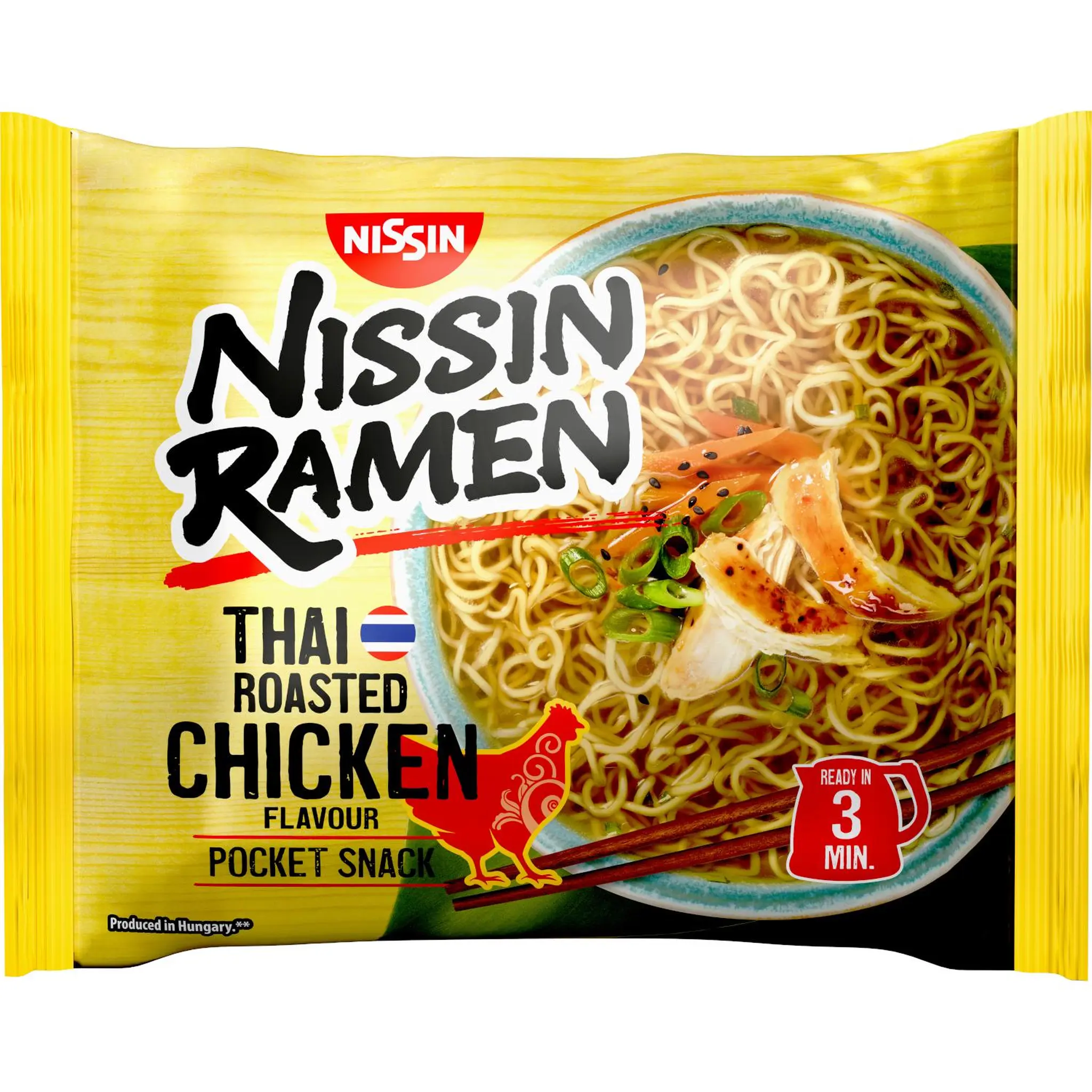NISSIN Soupe aux nouilles instantanée sachet saveur poulet rôti