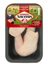 Cuisses de poulet fermier blanc d'Ancenis (x 2, environ 350 - 400 g)