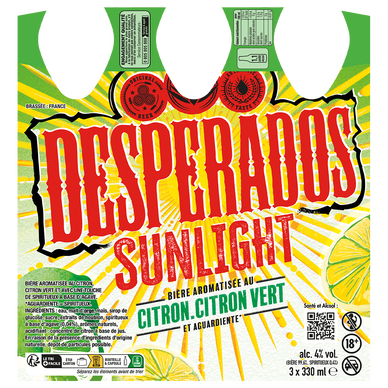 DESPERADOS sunlight citron vert 4° 50cl
