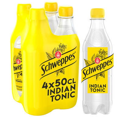 Soda Indian Tonic SCHWEPPES - le pack de 4 bouteilles de 50cl