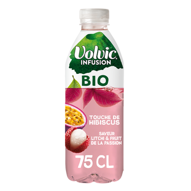 Eau infusée bio hibiscus litchi passion VOLVIC INFUSION - 75cl