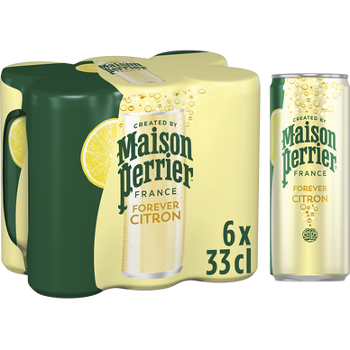 Boisson Gazeuse aromatisée Citron MAISON PERRIER FOREVER 6x33cl