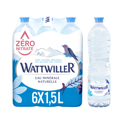 Eau minérale naturelle WATTWILLER, 6x1,5l