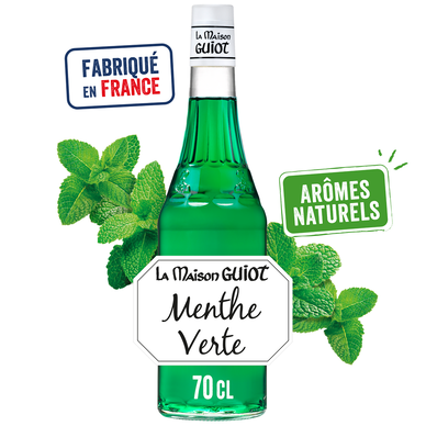 Sirop de menthe verte LA MAISON GUIOT, bouteille de 70cl
