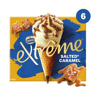 Cône  glacé caramel vanille EXTREME x6 426g