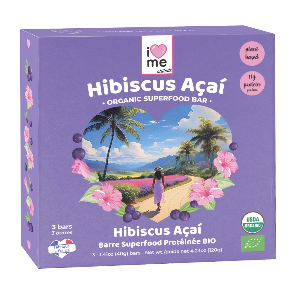 Barre hibiscus açai protéinée bio
