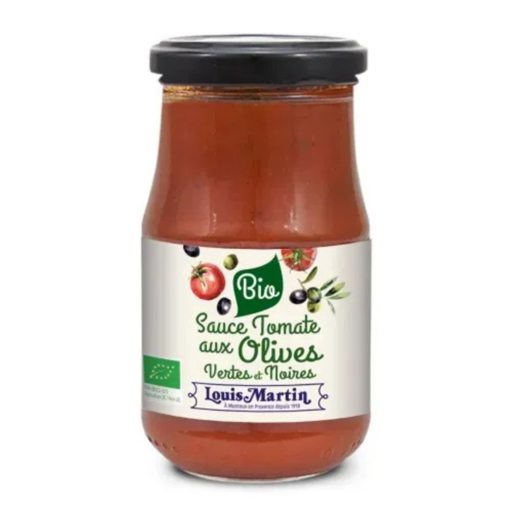 Sauce tomate aux olives bio