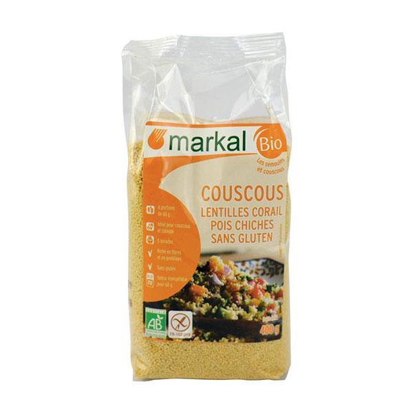 Couscous lentilles corail et pois chiches bio
