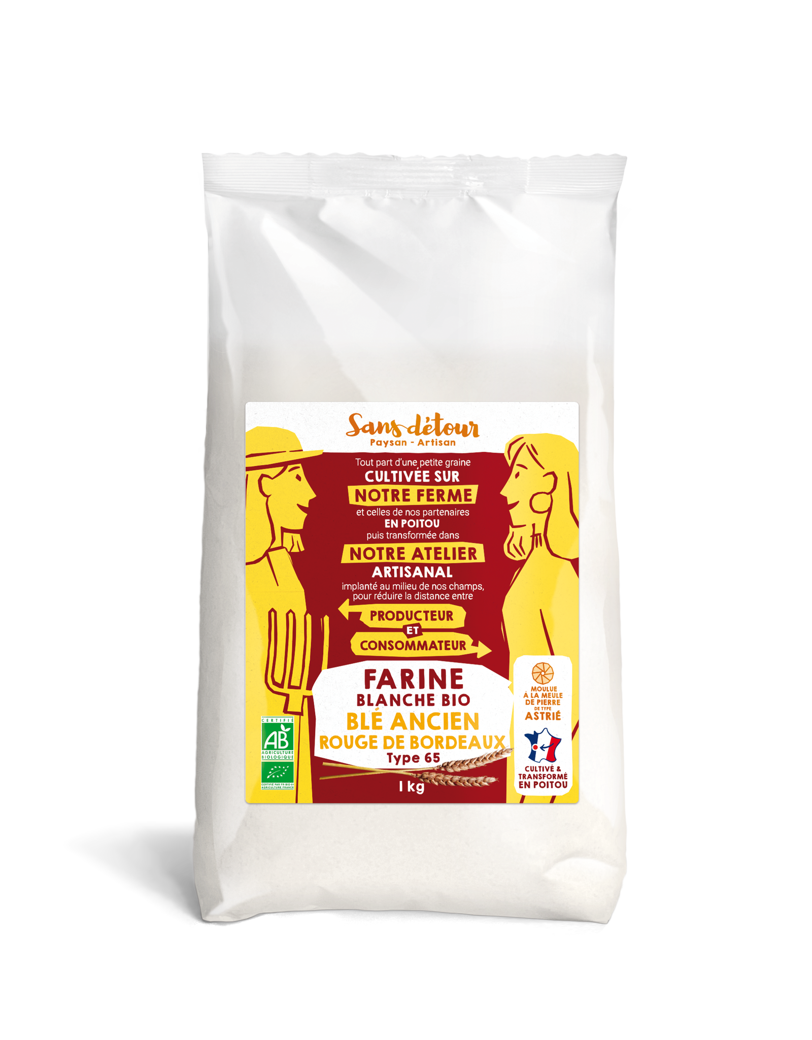 Farine de blés anciens blanche T65 bio