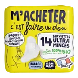 Serviettes périodiques jour bio x 14