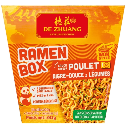 Ramen Sauce Saveur Poulet Aigre-Douce et Légumes Wok Style DE ZHUANG