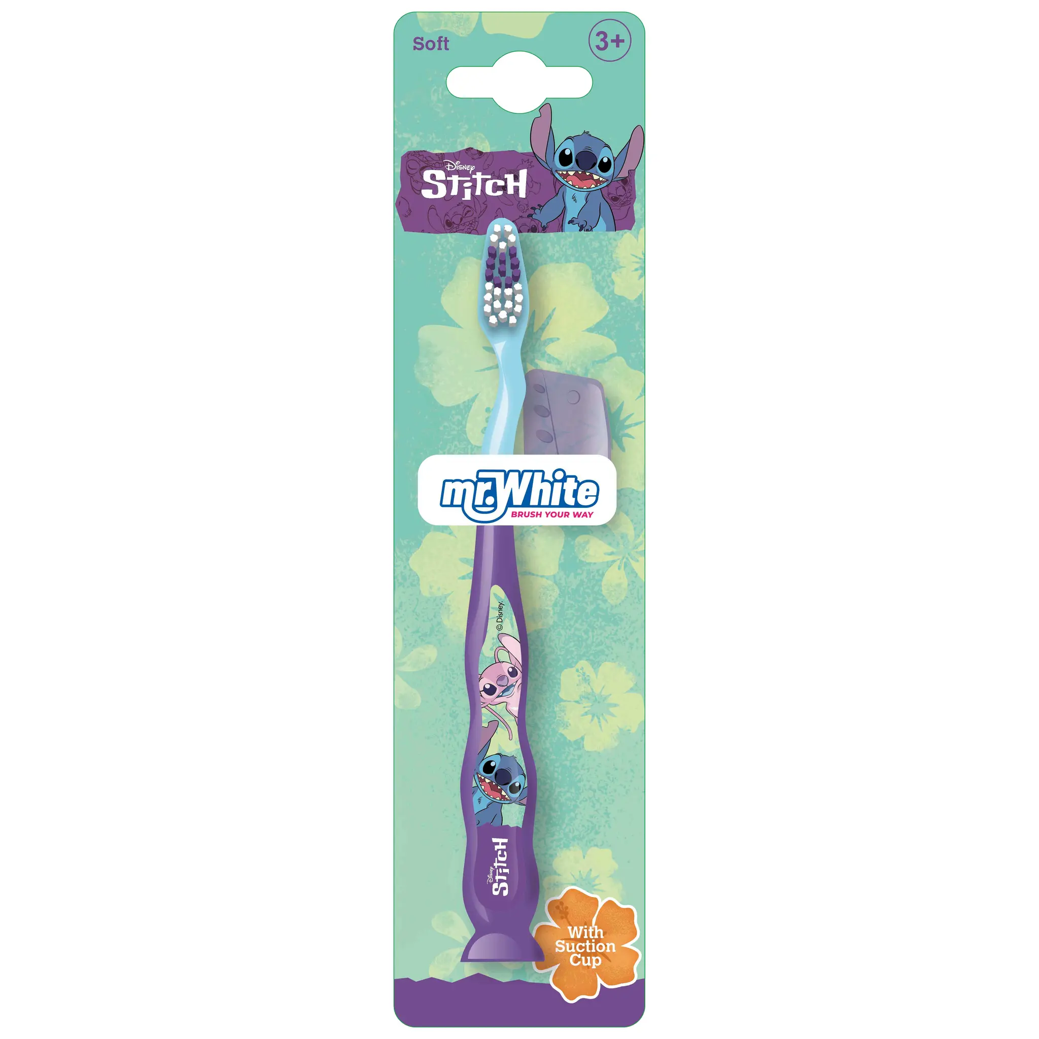 MR WHITE Stitch Brosse à dent ergonomique