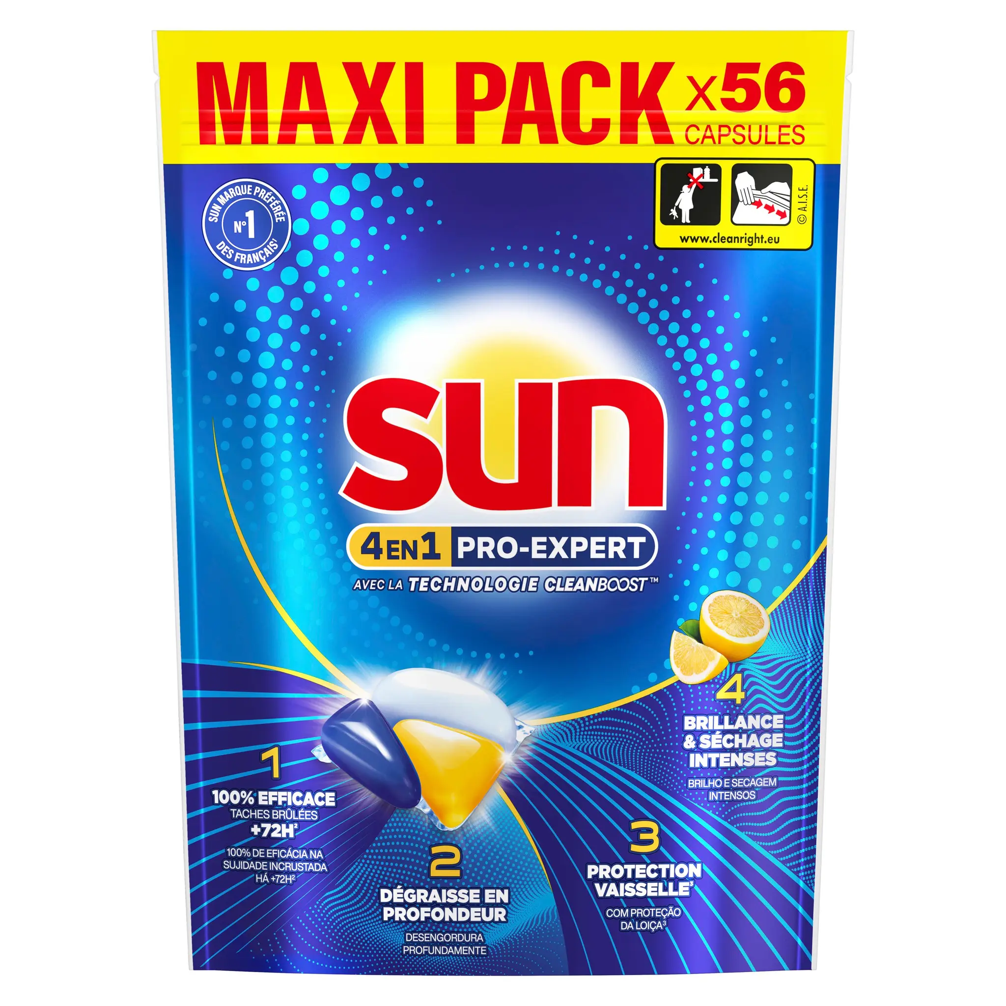 SUN Pro Expert Capsules lave-vaisselle citron