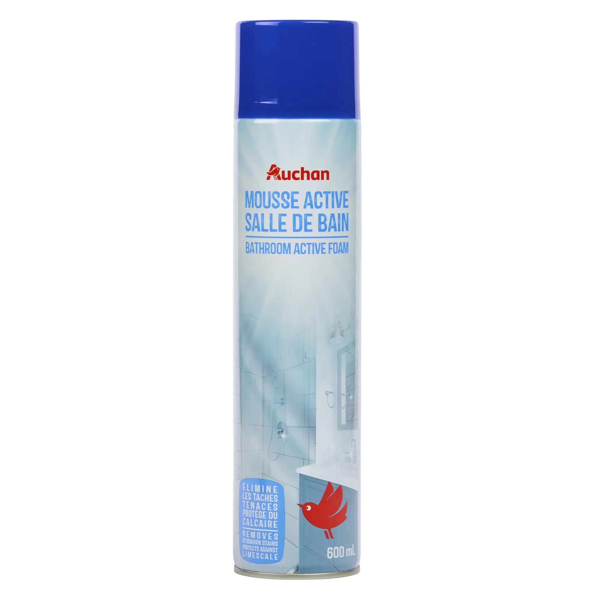 AUCHAN Mousse nettoyant anti-calcaire salle de bain