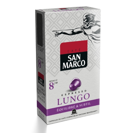 Café en Capsules Espresso Lungo Intensité 8/10 SAN MARCO
